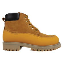 Load image into Gallery viewer, Ankle boots with yellow and dark brown calfskin details
