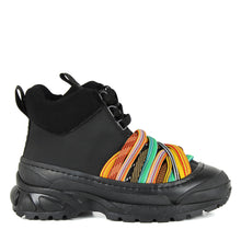 Load image into Gallery viewer, Chunky sneakers in black rubber and multicolor details

