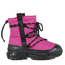 Load image into Gallery viewer, Mountain Boots in black rubber and fuxia technical materials
