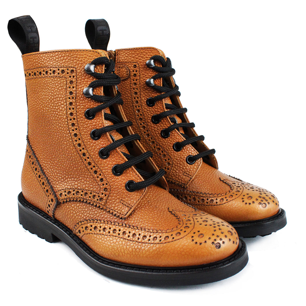 Ankle boot in brown calfskin