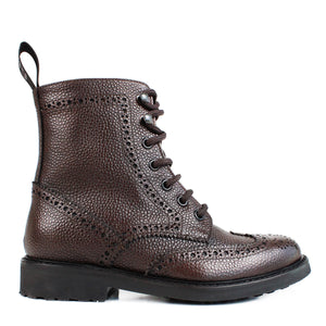 Ankle boot in brown calfskin