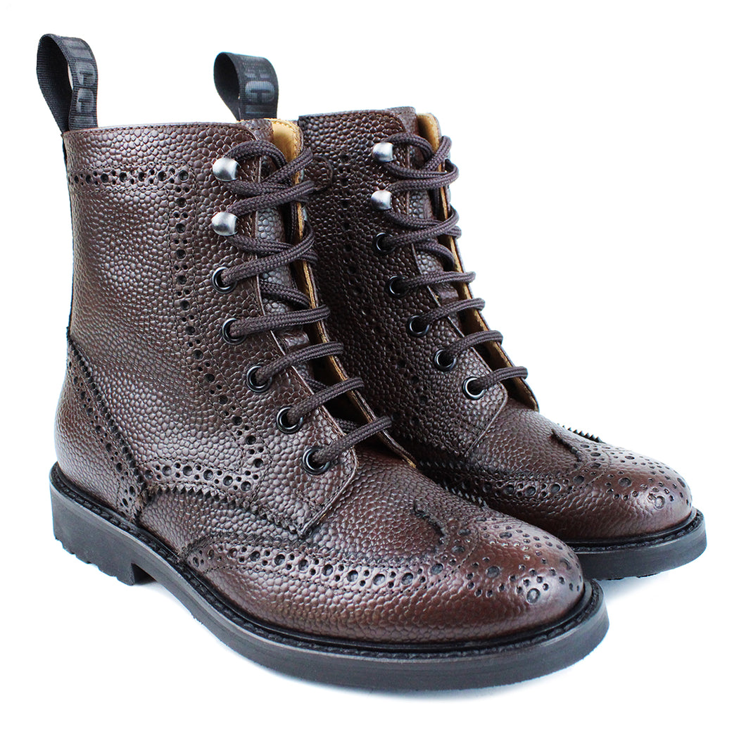 Ankle boot in brown calfskin