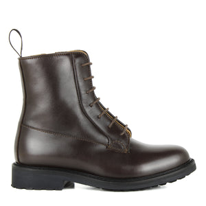 Ankle boot in dark brown calfskin