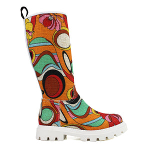 Boots in fantasy fabric multicolor
