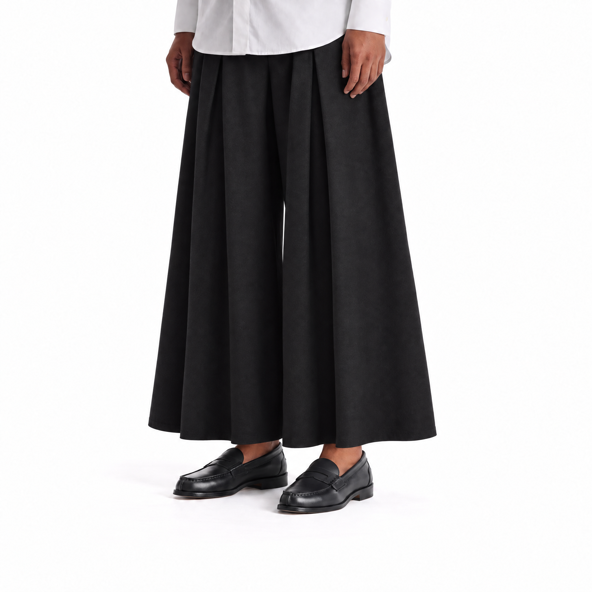 Women's Black Leather Moccasins