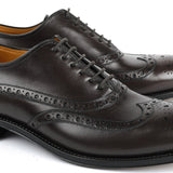 1206 Rossano Oxford Brogue Calfskin Leather Black