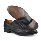 1206 Rossano Oxford Brogue Calfskin Leather Black