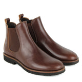 Stivaletto chelsea in pelle con fondo in gomma light