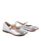 Ballerinas in Silver Calfskin Leather