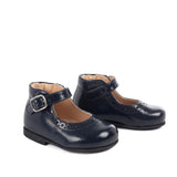 Baby walker Ballerinas in Blue Calfskin Leather