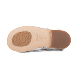 Laced Derby in Silver Calfskin Leather