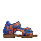 First steps sandals in printed calfskin leather