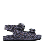 First steps sandals in animal print leather