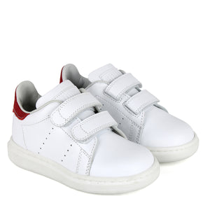 White sneakers in calf leather