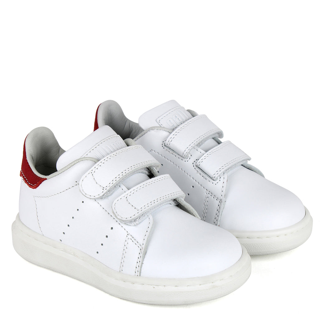 White sneakers in calf leather