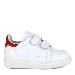 White sneakers in calf leather