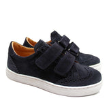 Sneakers in Blue Suede Leather