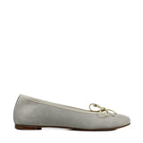 Ballerinas in light gray velour