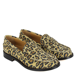 Loafers in velour animalier