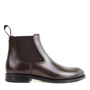 Chelsea boot in brown leather abrasivato