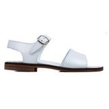 Sandals in white calf leather