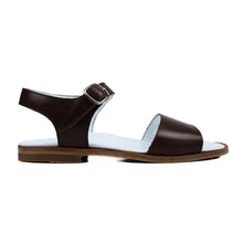 Load image into Gallery viewer, Sandals in brown calf leather
