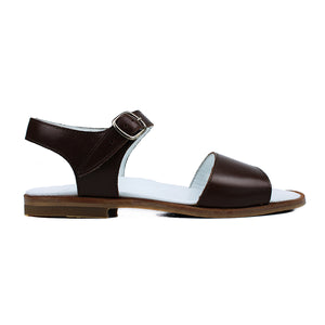 Sandals in brown calf leather