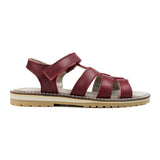 Spider Sandals in burgundy calfskin leather