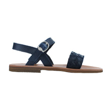 Load image into Gallery viewer, Sandals in blue leather

