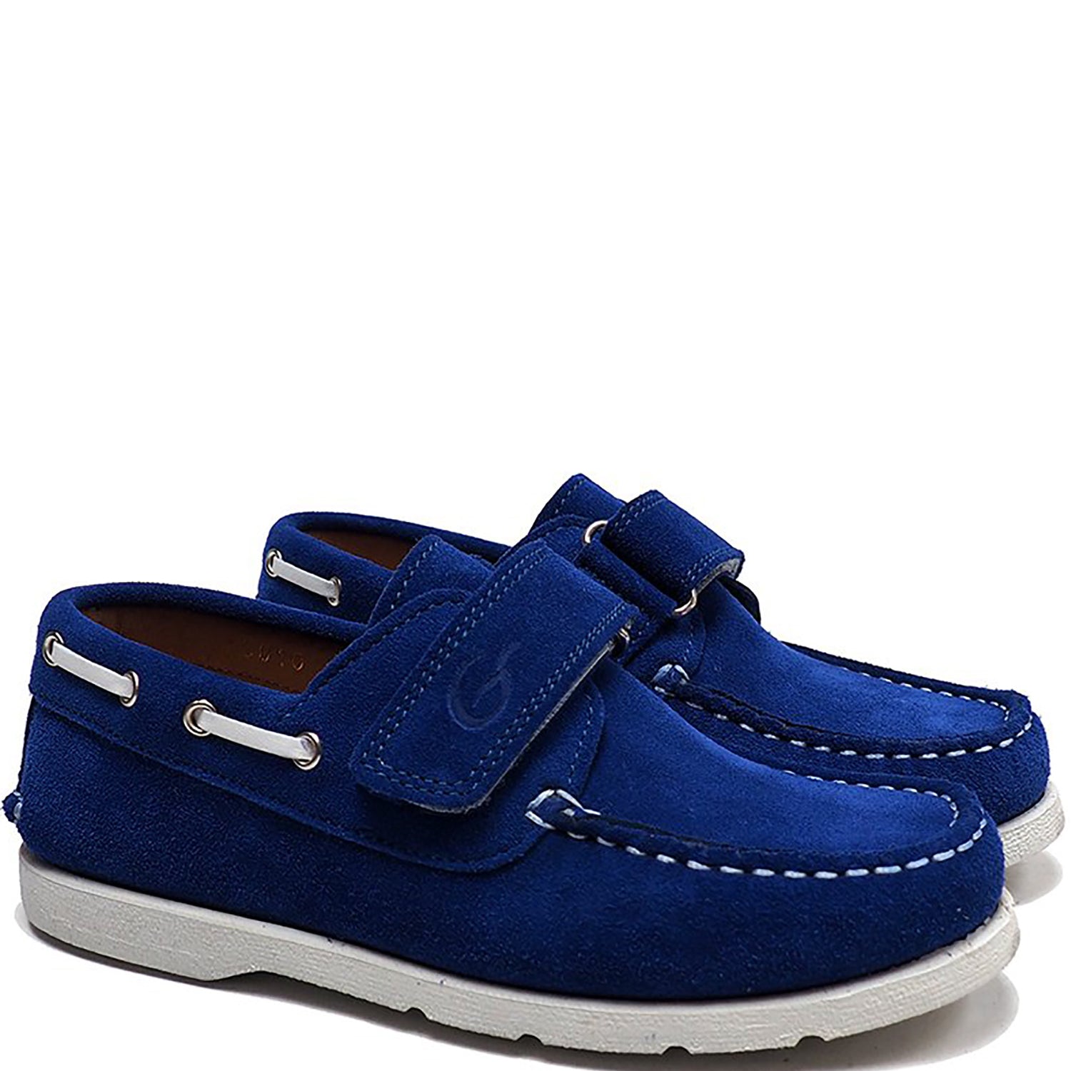 Single Strap Penny Loafer in Blue Suede