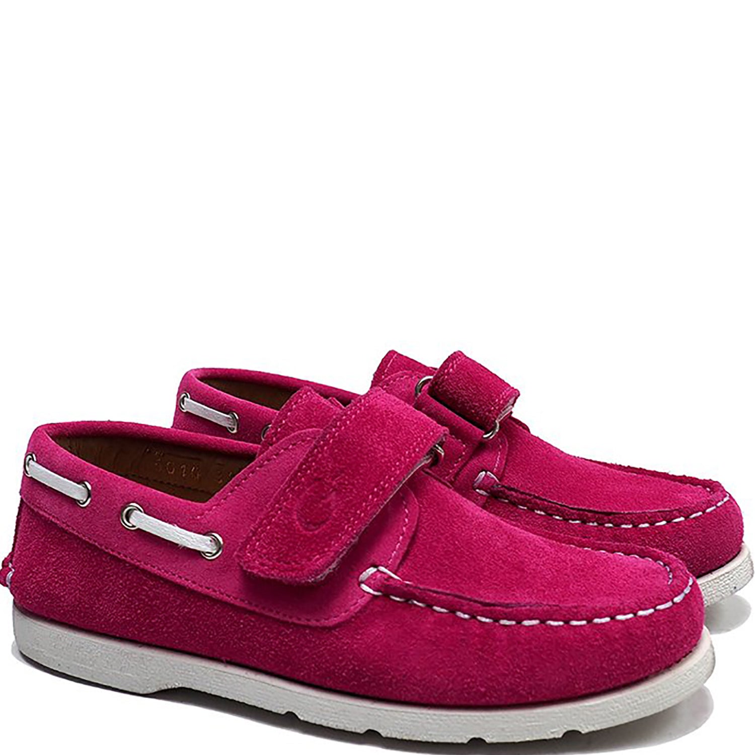 Single Strap Penny Loafer in Pink Suede
