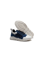 Load image into Gallery viewer, Running in Denim and White Leather
