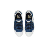 Running in Denim and White Calfskin Leather