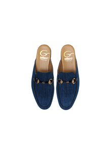 Slipper in Denim with Black Details