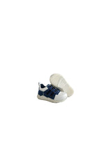 Load image into Gallery viewer, Toodler Running in Denim and White Leather
