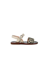 Load image into Gallery viewer, Sandals in Beige Patent Leather and Animalier Effect Pony Hair Leather
