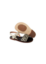 Load image into Gallery viewer, Sandals in Beige Patent Leather and Animalier Effect Pony Hair Leather
