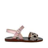 Sandals in Patent Leather and Animalier Effect Pony Leather