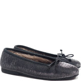 Ballerinas in Black Lurex Leather