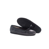 Ballerinas in Black Lurex Leather