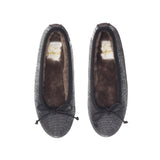 Ballerinas in Black Lurex Leather