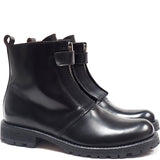 Boots in Black Calfskin Leather with Zip