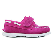 Carica l&#39;immagine nel visualizzatore di Gallery, Fuxia Suede boat shoes with white details
