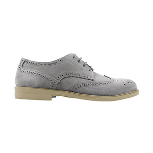 Brogue shoes in grey suede