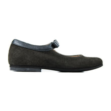 Carica l&#39;immagine nel visualizzatore di Gallery, Ballerina in dark grey suede with strap
