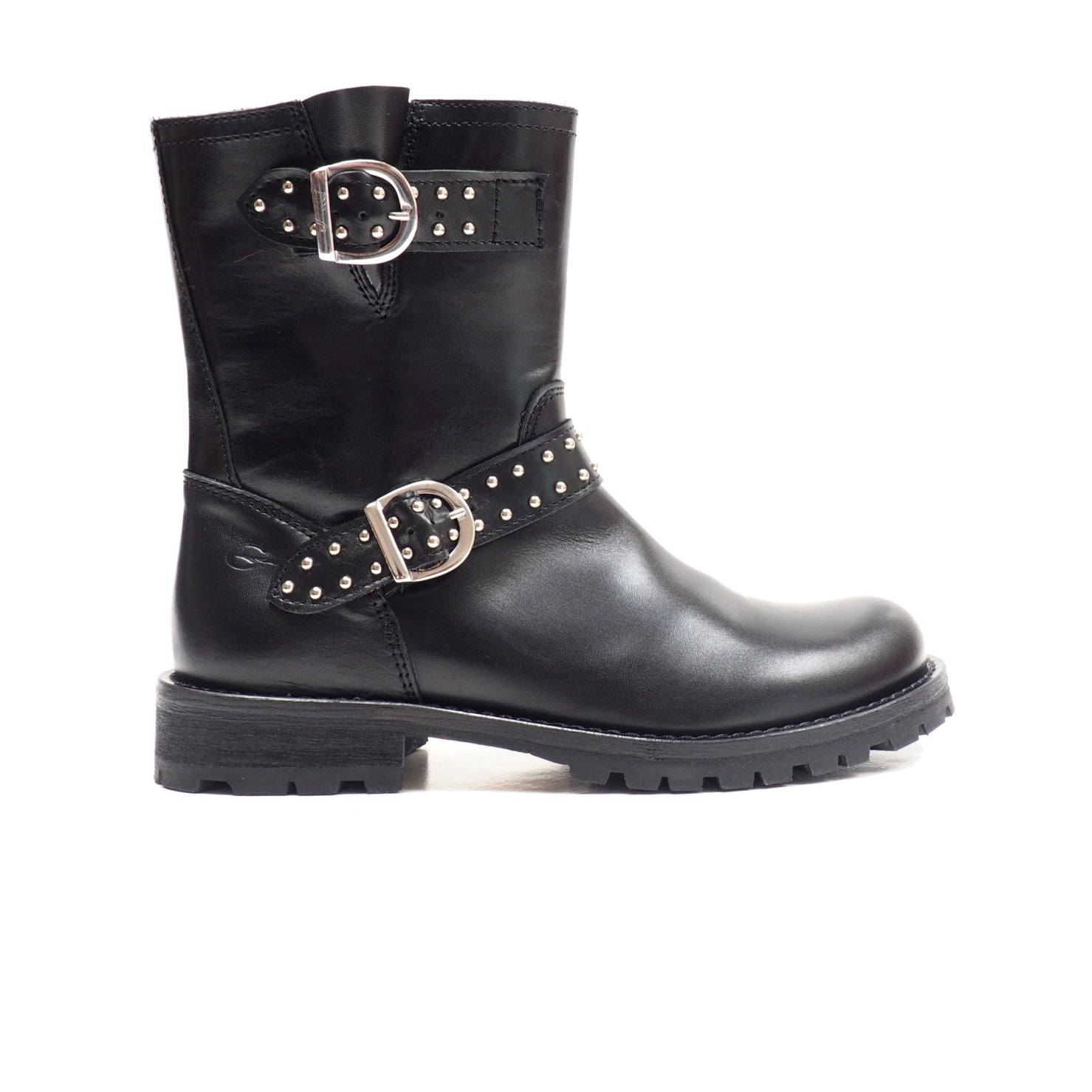 buckeles boots in black calf leather