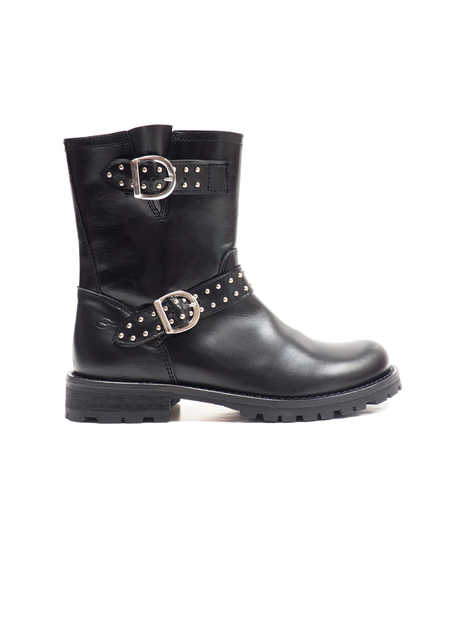buckeles boots in black calf leather