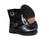 buckeles boots in black calf leather