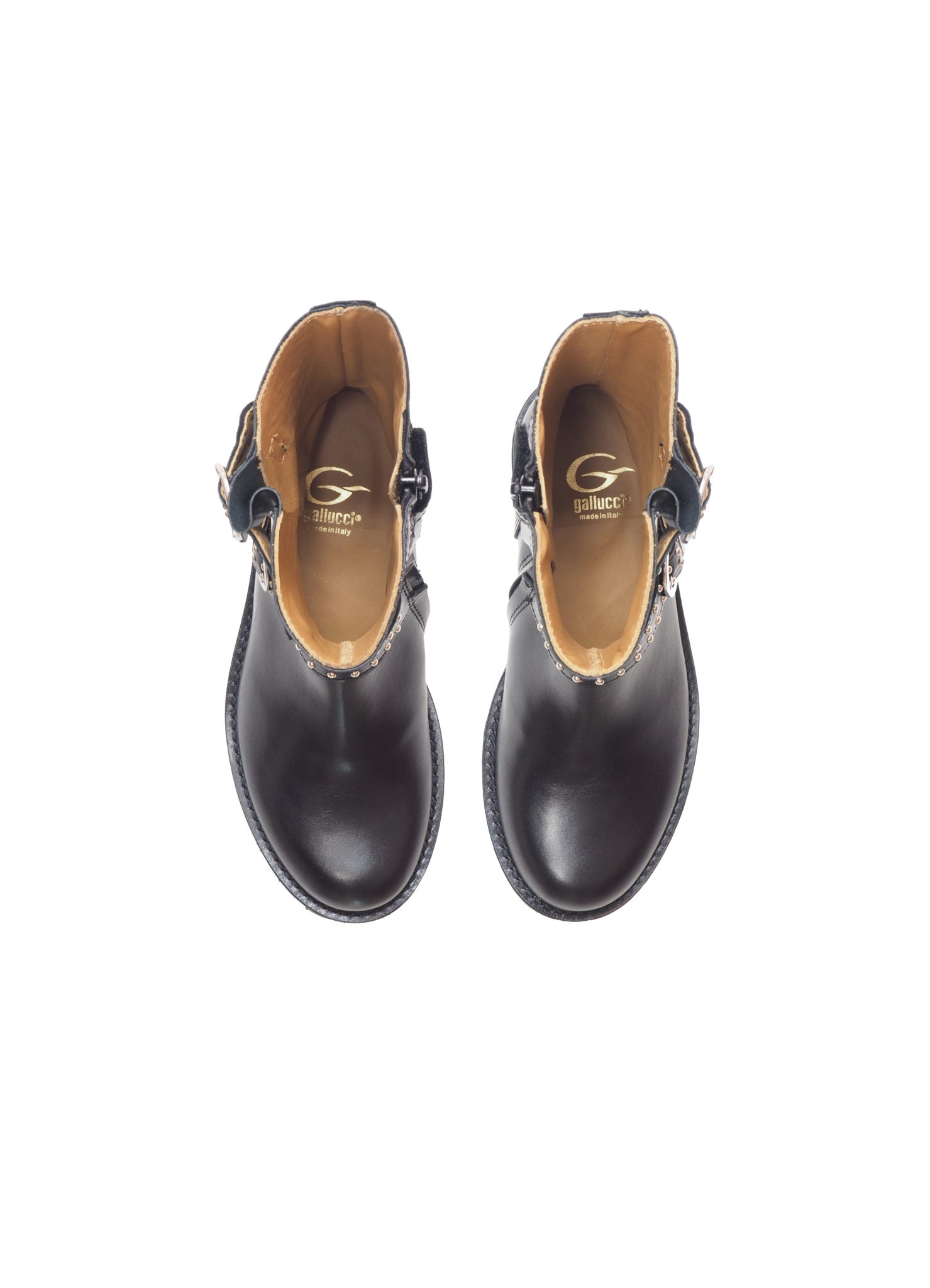 buckeles boots in black calf leather
