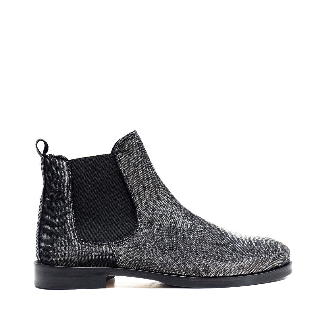 chelsea boot in black lurex